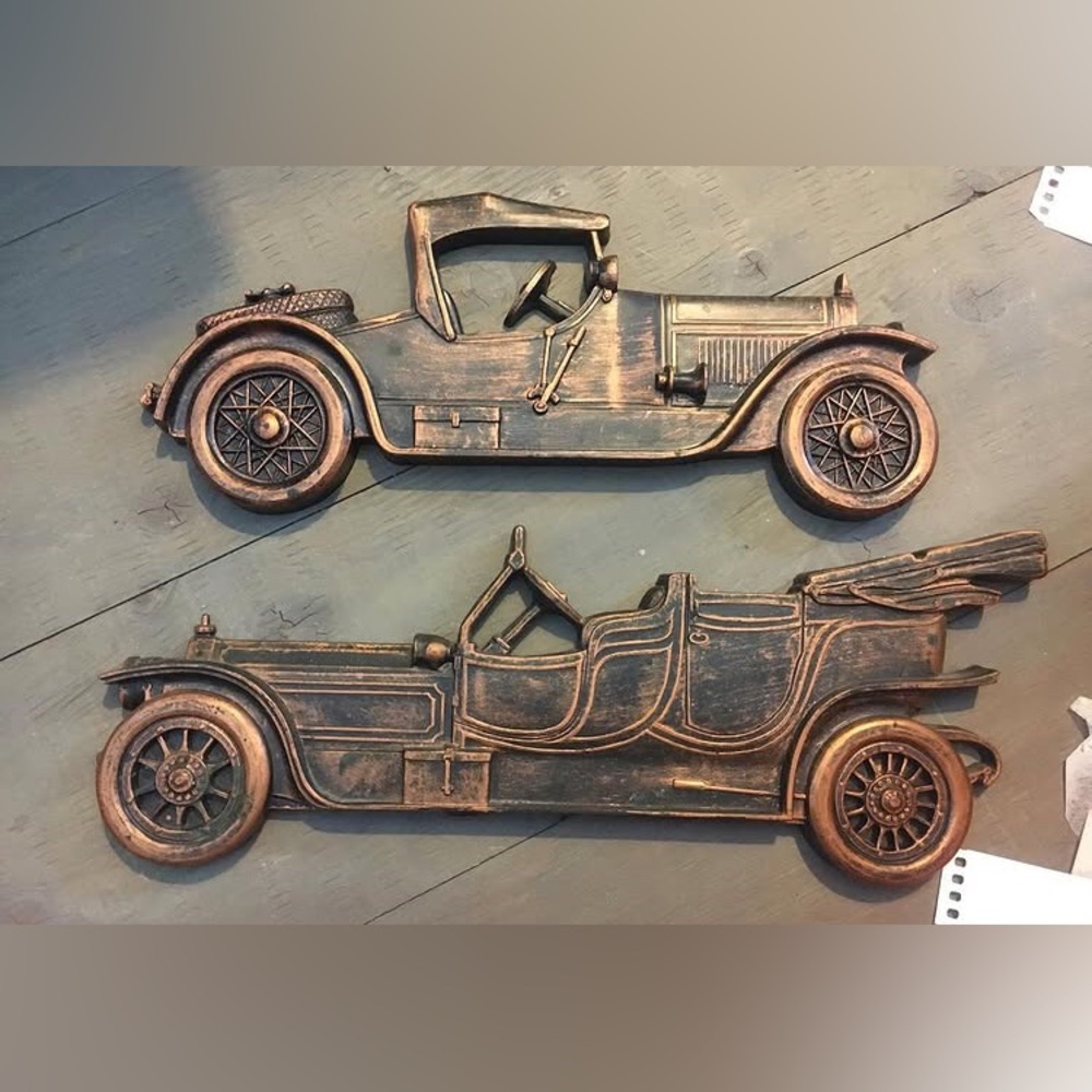 Pair of 1970 D A R T Ind plastic car plaques
